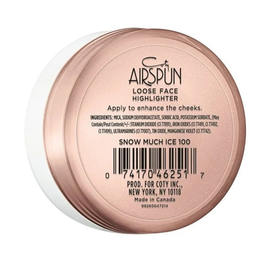 COTY AIRSPUN - LOOSE FACE HIGHLIGHTER - SNOW MUCH ICE 100