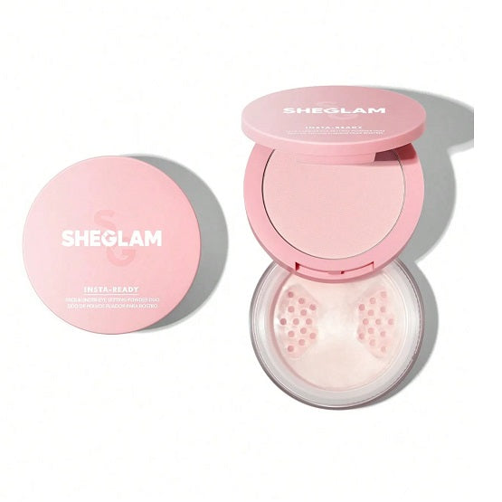 SHEGLAM - Insta Ready Face & Under Eye Setting Powder Duo - Bubblegum