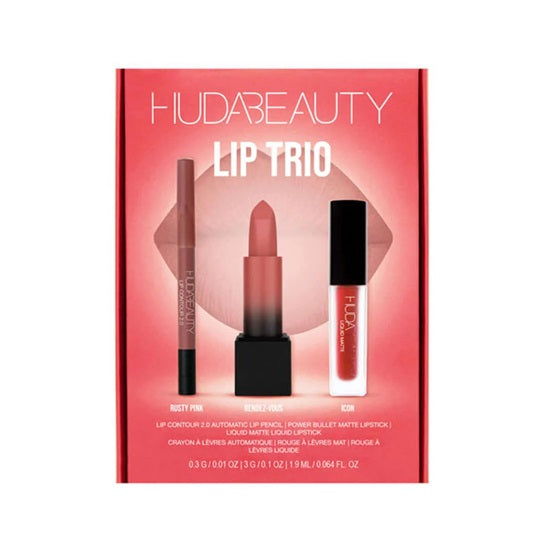 HUDA BEAUTY - Lip Trio Set - Icon  (GG)