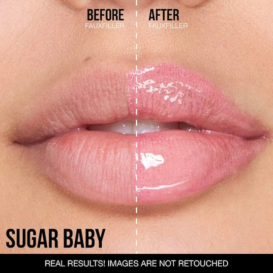 HUDA BEAUTY - Faux Filler Shiny Non-Sticky Lip Gloss - Sugar Baby (TZ)