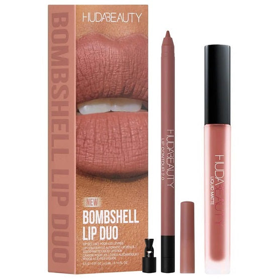 HUDA BEAUTY - Bombshell Lip Liner and Liquid Lipstick Set