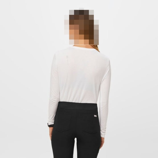 FIGS - Supersoft Longsleeve Underscrub - Medium/White (Women)