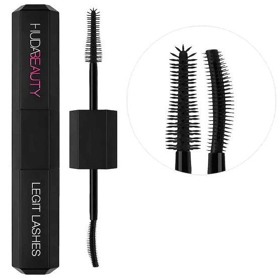 HUDA BEAUTY - LEGIT LASHES Double-Ended Volumizing and Lengthening Mascara - Black