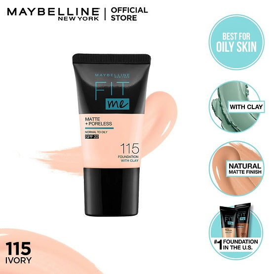 Maybelline - Fit Me Matte & Poreless Liquid Foundation Mini Tube - 115 Ivory