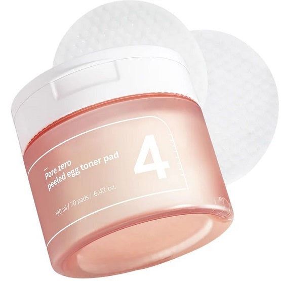 Numbuzin - No.4 Pore Zero Peeled Egg Toner - 70 Pads