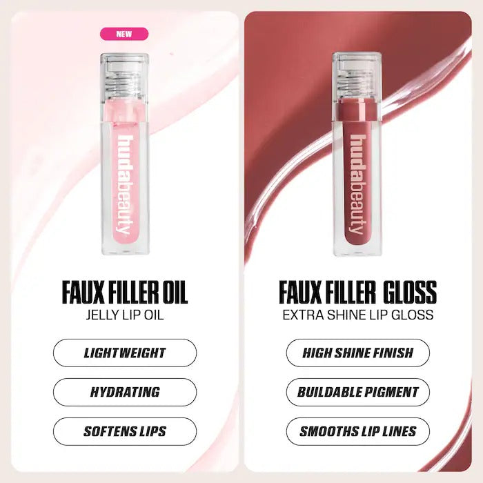 HUDA BEAUTY - Faux Filler Ultra-Hydrating Tinted Jelly Lip Oil - Juicy Peach