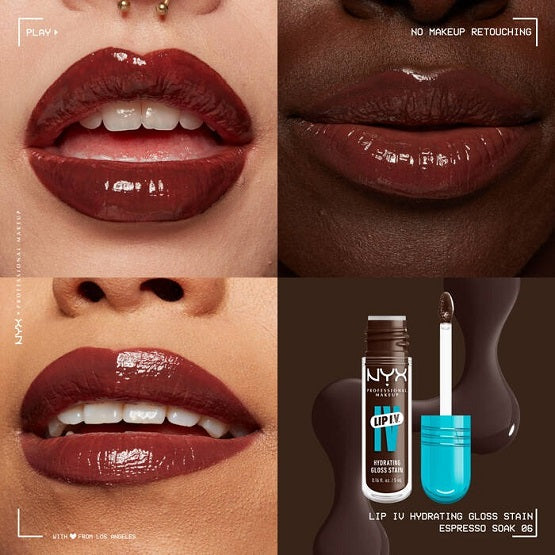 NYX - Lip I.V. Hydrating Gloss Serum - 06 Espresso Soak