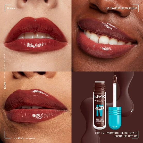 NYX - Lip I.V. Hydrating Gloss Serum - 05 Mocha Me Wet