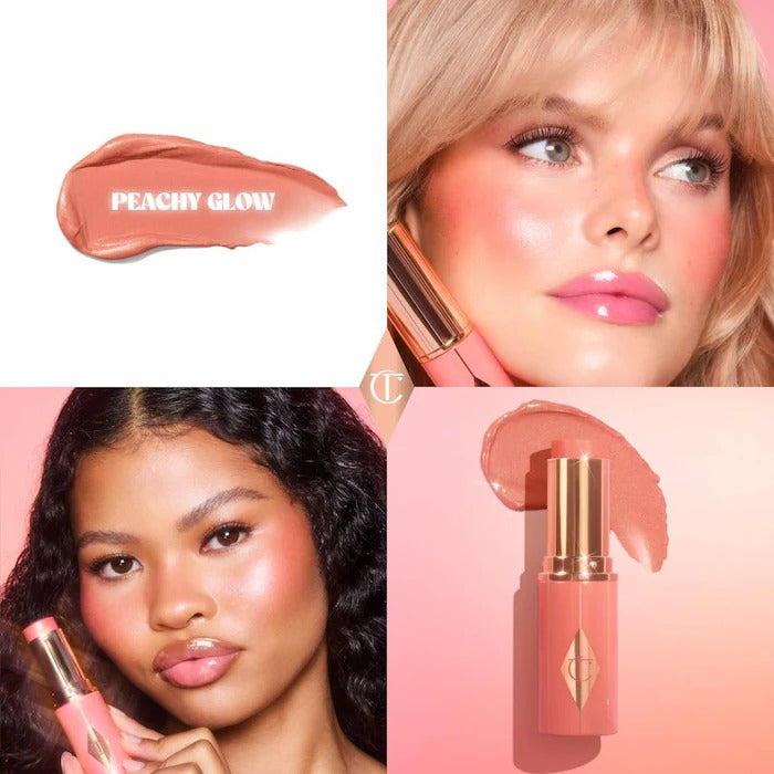 CHARLOTTE TILBURY - Unreal Lip + Cheek Glow Blush Stick - Peachy Glow