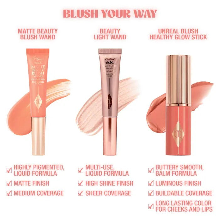 CHARLOTTE TILBURY - Unreal Lip + Cheek Glow Blush Stick - Pretty Glow