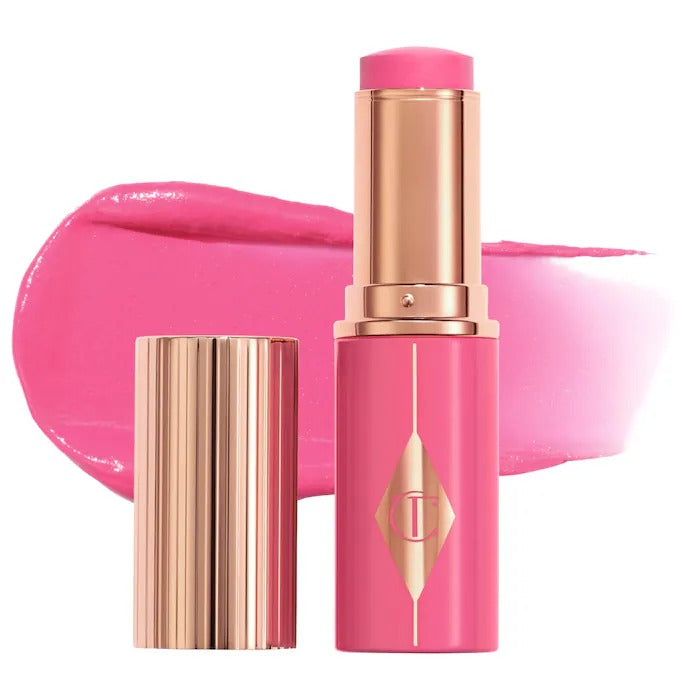 CHARLOTTE TILBURY - Unreal Lip + Cheek Glow Blush Stick - Pinky Glow
