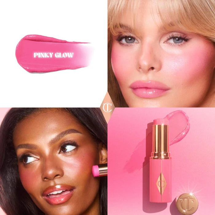 CHARLOTTE TILBURY - Unreal Lip + Cheek Glow Blush Stick - Pinky Glow