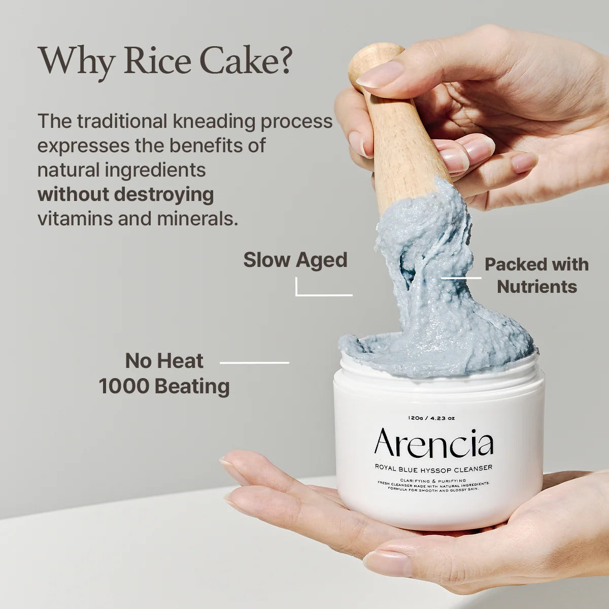 ARENCIA - Blue Hyssop Rice Mochi Cleanser - 120G