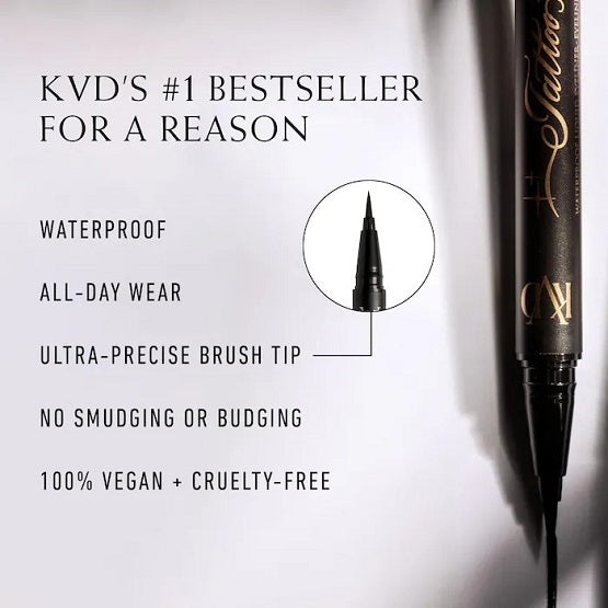 KAT VON D - Tattoo Waterproof Liquid Eyeliner - Trooper Black