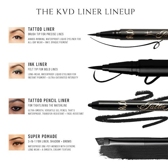 KAT VON D - Tattoo Waterproof Liquid Eyeliner - Trooper Black