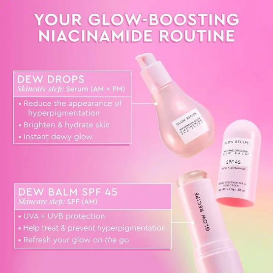 GLOW RECIPE - Watermelon Glow Niacinamide Dew Balm Face Sunscreen Stick- SPF 45