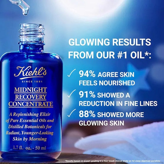 Kiehl's - Mini Midnight Recovery Concentrate Moisturizing Face Oil - 15 mL