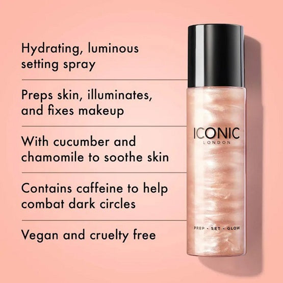 ICONIC LONDON - Glow Goals Setting Spray And Highlighter Set