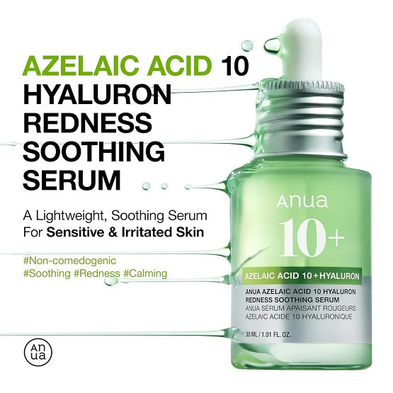 ANUA - Azelaic Acid 10 Hyaluron Redness Soothing Serum - 30ML