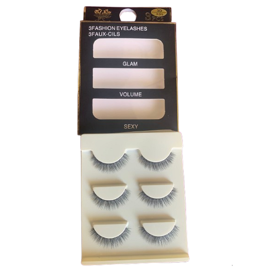 3 Pairs 3D Eye Lashes - High Quality Eyelashes - X05