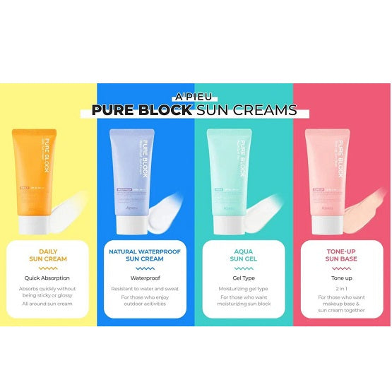 A'PIEU - Pure Block Waterproof Sunscreen Cream SPF50+ PA+++ - 50ML