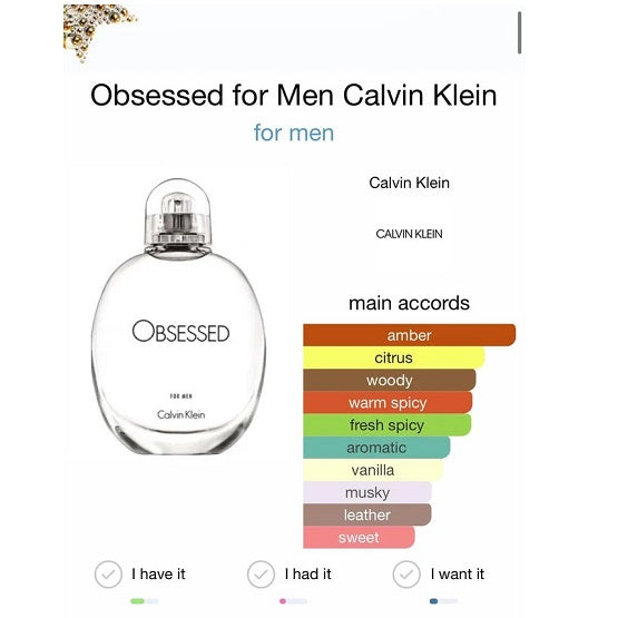 CALVIN KLEIN - OBSESSION MEN EDT - 200ML