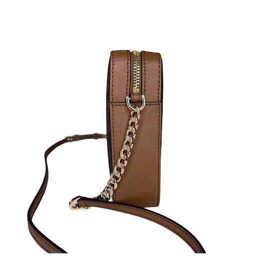 Michael Kors - Jet Set Crossbody Brown Large Leather MK Signature Printed