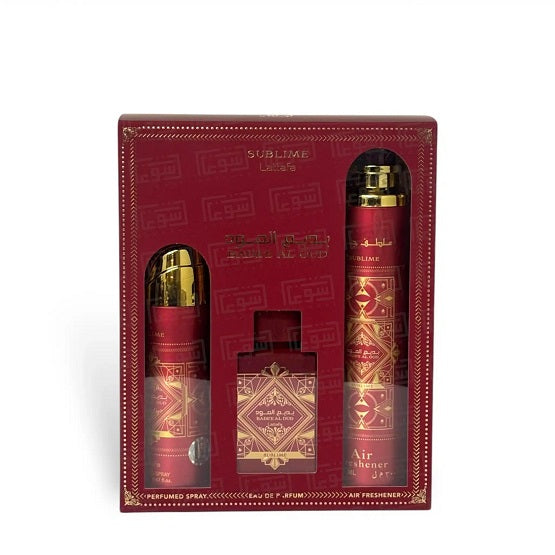 LATTAFA BADEE AL OUD SUBLIME GIFT SET(A/F 300ML+ DEO 200ML+ 100ML)