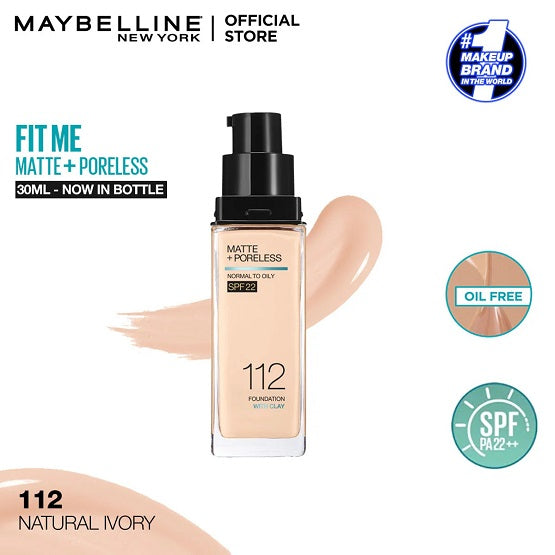 Maybelline - Fit Me Matte + Poreless Foundation SPF 22 - 112