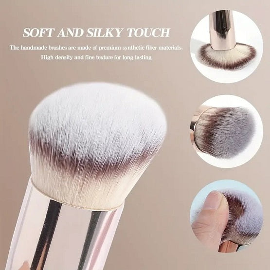 Shein - Maange 3 Pcs Bursh set With 2 Triangle puff - Pink