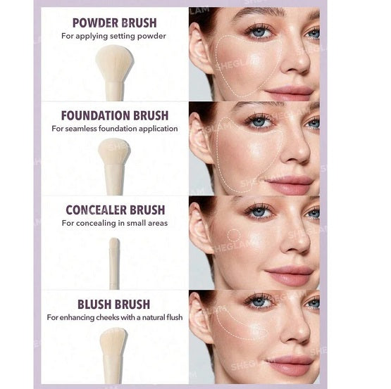 SHEGLAM - PRO CORE BRUSH KIT 8 Pcs Set