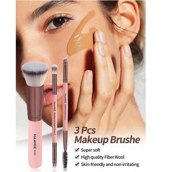 Maange Professional Facial Brush Set -  3pcs
