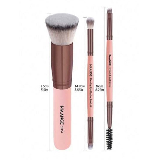 Maange Professional Facial Brush Set -  3pcs