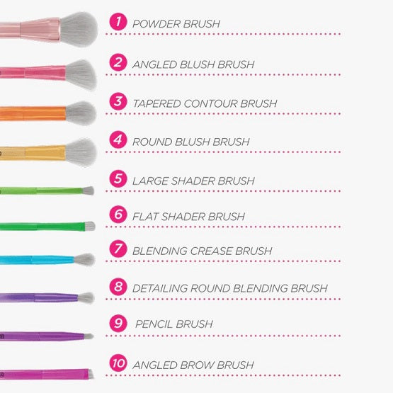 BH Cosmetics - Take Me Back to Brazil Brushes Brush Set - 10 Piece