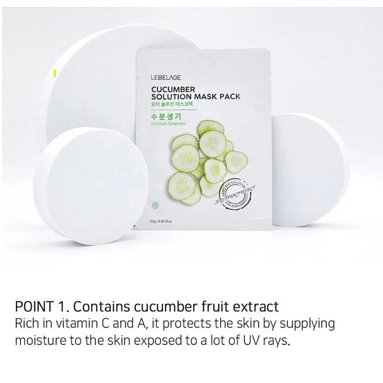 Lebelage - Cucumber Solution Mask Pack - 25g