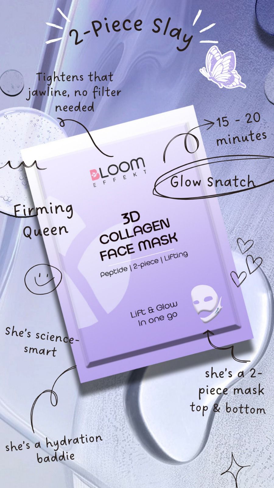 Bloom Effect - 3D Collagen Mask