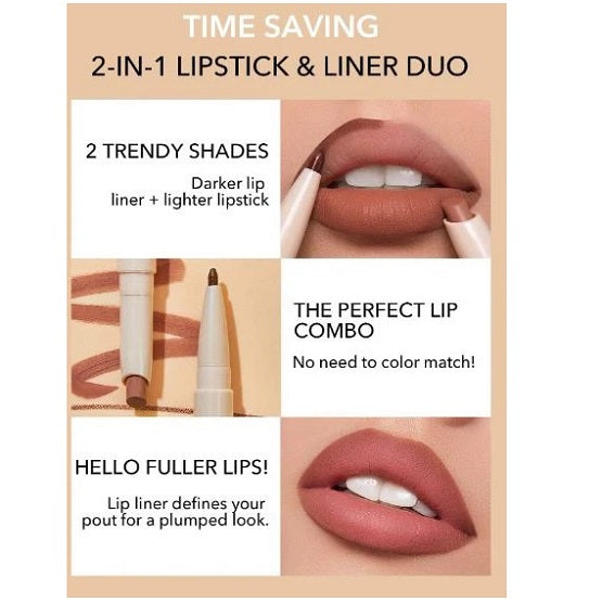 SHEGLAM - Glam 101 Lipstick & Liner Duo