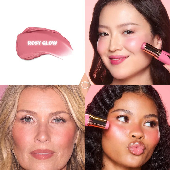 CHARLOTTE TILBURY - Unreal Lip + Cheek Glow Blush Stick - Rosy Glow