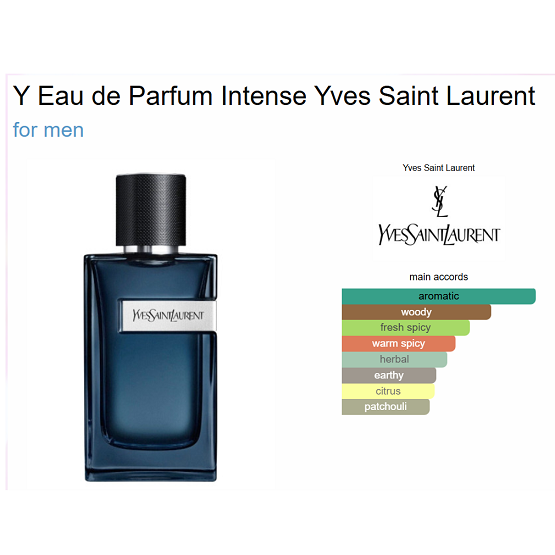 YSL Y INTENSE MEN EDP 100ML IN PAKISTAN NOTES