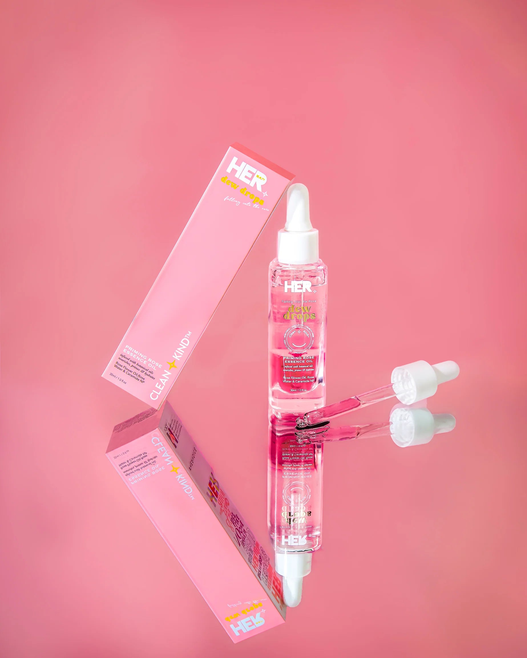 HER Beauty - Dew Drops Priming Rose Essence Oil 30ml